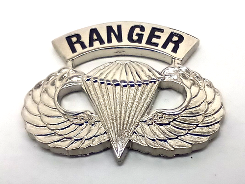 US Army Airborne Rangers Lapel Pin Hat Tie Tack Parachute Wings 75th T-11 MC-6 - Picture 3 of 11