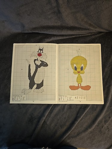 Leisure Arts Looney Tunes In Waste Canvas Cross Stitch Patterns Leaflets - Picture 9 of 15