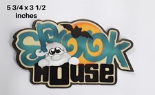 Halloween SPOOK HOUSE TITLE premade paper piecing 3D die cut Rhonda