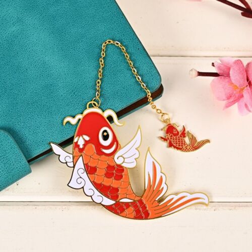 Chinese Style Pendant Metal Gold Book Mark Stationery School Office Supply - Afbeelding 1 van 16
