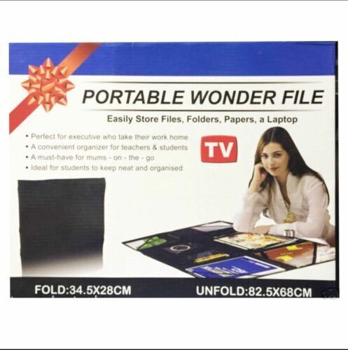 Portable Wonder File Holder Paper Craft Laptop File Organizer Storage Folder New - Picture 1 of 5