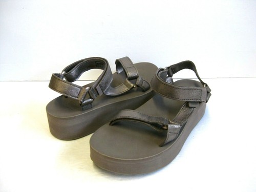 TEVA FLATFORM UNIVERSAL LEATHER WOMEN SANDAL METALLIC BRONZE US 10 /UK 8 /EU 41 - 第 1/5 張圖片