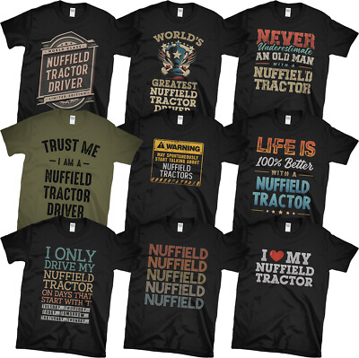 NUFFIELD TRAKTORFAHRER T-SHIRTS. TOLLE & LUSTIGE DESIGNS. BAUER GESCHENKIDEE
