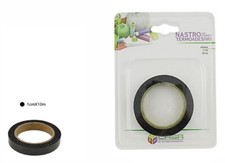 x Rotolo Nastro Adesivo Per Stoffa Tessuti Termoadesivo Nero 10mmx10mt dfh