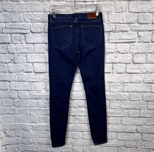 Madewell Women Jeans Size 27x32 Skinny Stretch Denim Jeans Dark Wash Blue Jeans - Picture 3 of 13