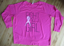 Ideology 3X Bright Pink Open Crew Lighter Weight Sweat Shirt Great Preowned Nice