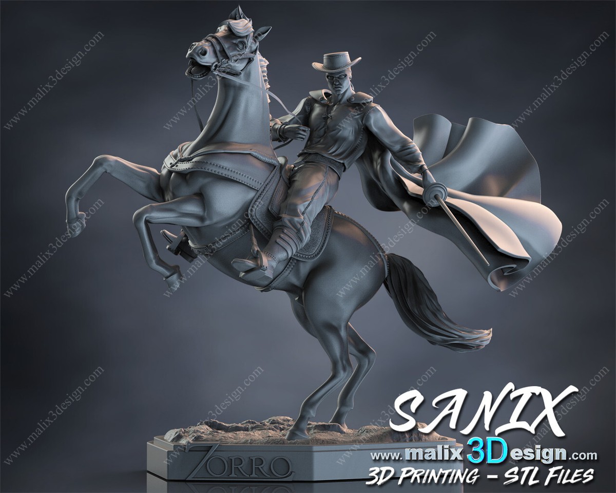 Zorro Sculpture Statue Model Kit size choices! Unpainted