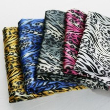 1 Yard Africa Wild Leopard Printed Satin Cloth Soft Diy Scraf Fabric Charmeuse