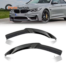 Black Gloss CS Style Front Bumper Lip Splitter For 2015-2020 M3 F80 M4 F82 F83