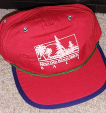 Vintage Nusa Dua Beach Bali Indonesia Foam Trucker Hat Vacation Travel Souvenir