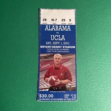 2001 Alabama Vs UCLA Football Ticket Stub  / Coach Fran Debut  / ROLL TIDE