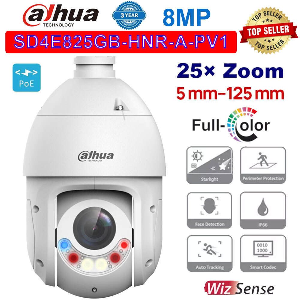 Dahua Starlight Auto-Track 3.0 4K 8MP 25x PTZ IP Camera SMD SD4E825GB-HNR-A-PV1