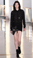 Anthony Vaccarello BLACK Wool SILVER STAR Shirt Size 36, Saint Laurent Designer