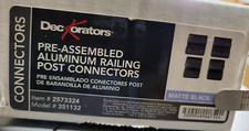 Deckorators Deck Rail Connectors-4pc Preassembled Aluminum Railing Post Matte Bl