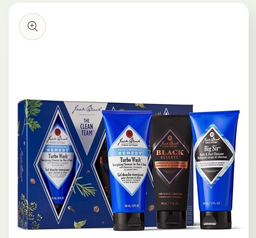 Jack Black Clean Team 3 Body & Hair Cleansers Turbo Wash, Big Sir, Black C04