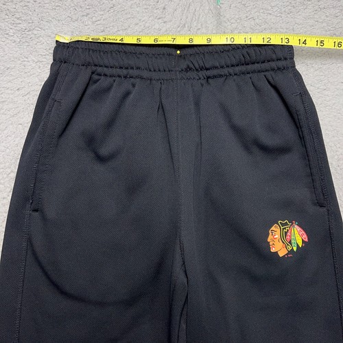 Chicago Blackhawks Sweatpants Mens Small Black Reebok Fleece Casual Athletic - Picture 2 of 10