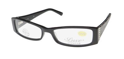 LUXE 315 EYEGLASS FRAME/GLASSES TRENDY SWAROVSKI CRYSTALS/RHINESTONES RARE