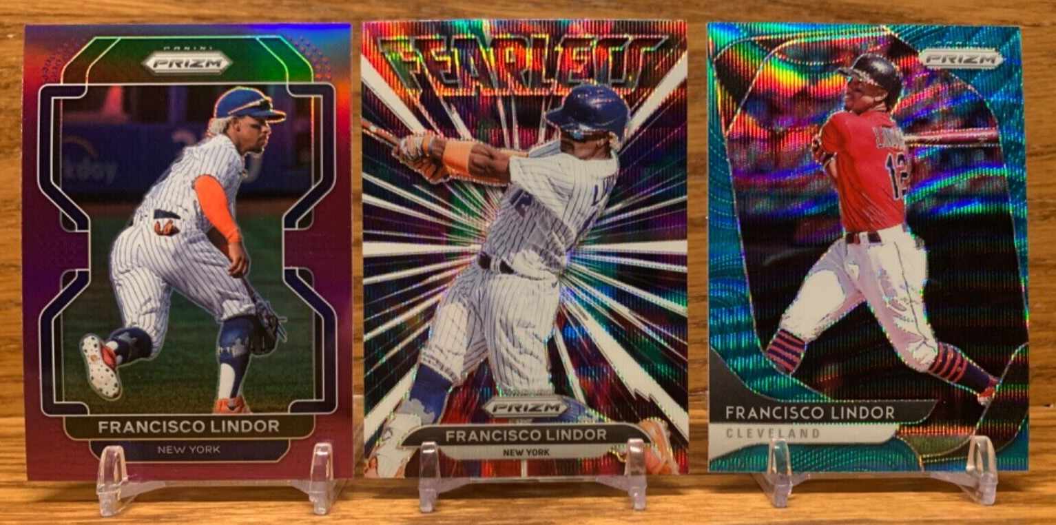 FRANCISCO LINDOR Purple + Teal Prizm LOT | 2022 Panini Prizm METS Guardians