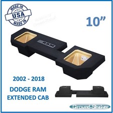 Fits Dodge Ram Extended Cab For Kicker L7T 10" Dual Sub Box Subwoofer Enclosure