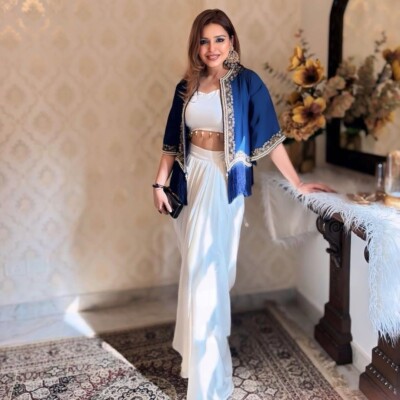 strapless open back dress STUNNING 3 PEACE PARTY WEAR DHOTI STYLE DRESS – Arsh Wardrobe Collection main image 1