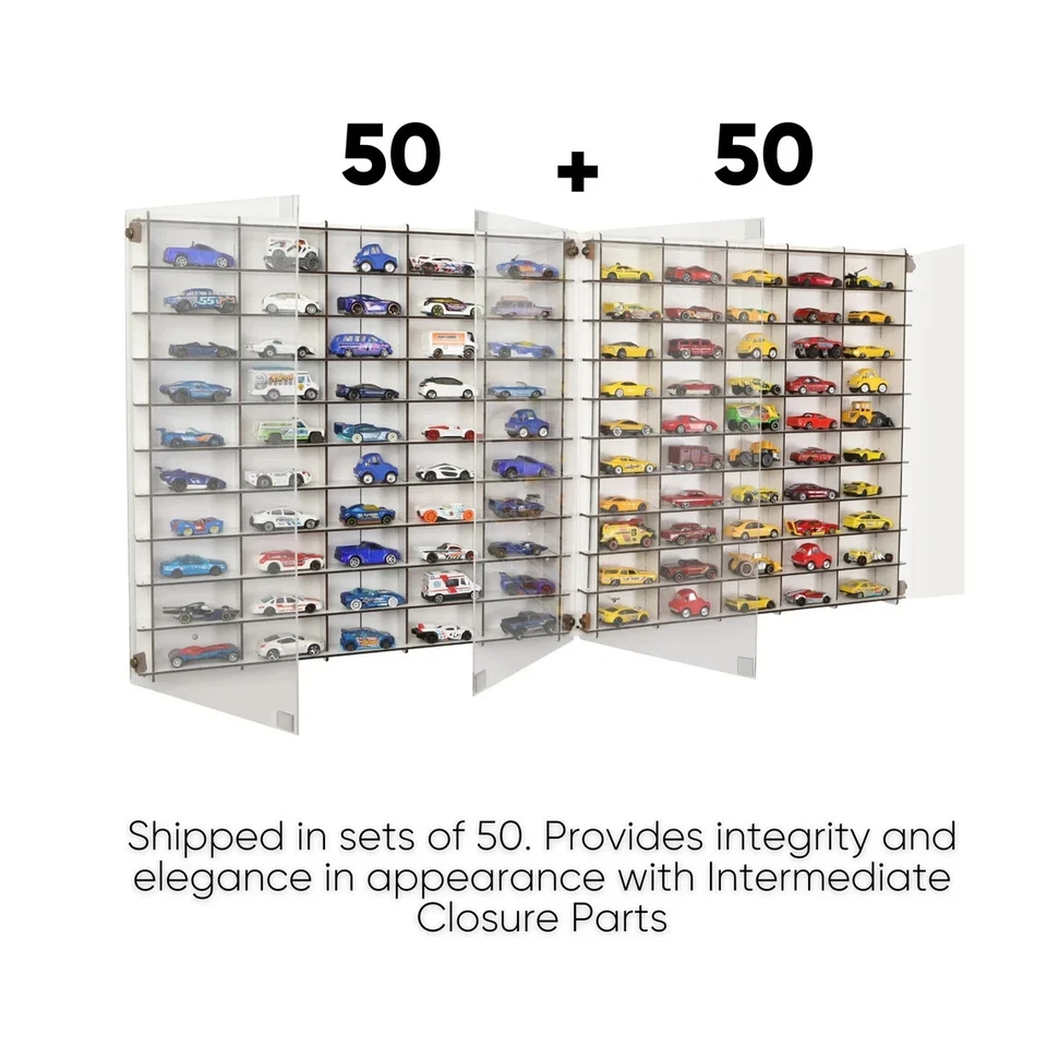 1/64 Hot Wheels, Matchbox, Vitrina Coche Diecast con Puertas Acrílicas Coches 2x50 Foto 3 de 4