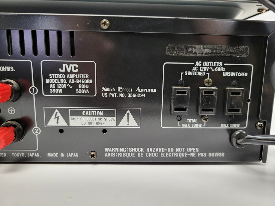 Vintage 1980s JVC AX-R450 Stereo Amp, TD-W60 Cassette, FX-330 Tuner ...