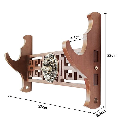 Wood Wall Mount Samurai Sword Katana Holder Stand Hanger Rack Kyrin OEM 1~4Tier - Picture 7 of 10
