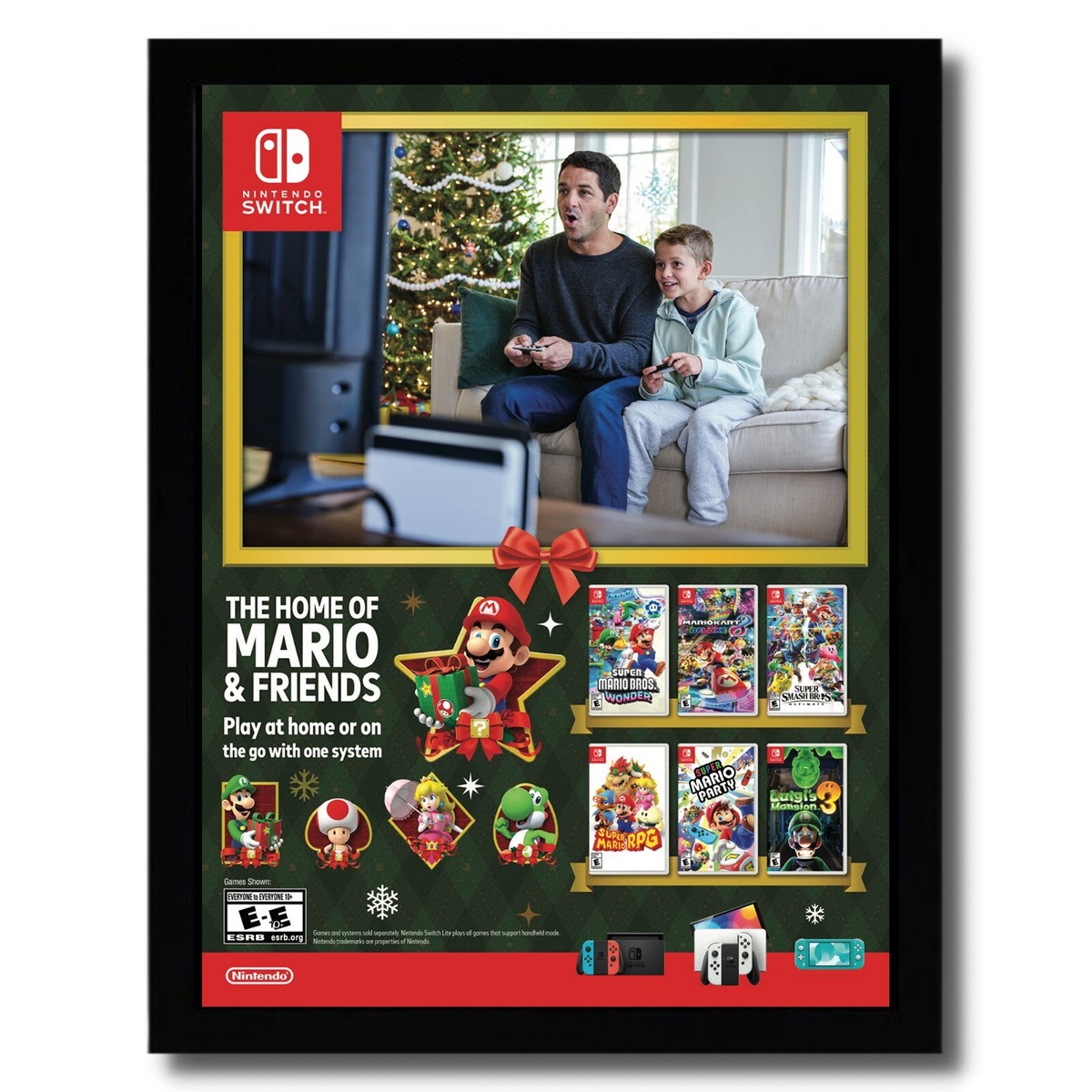 2023 Nintendo Switch Video Games Framed Print Ad/Poster Mario Bros