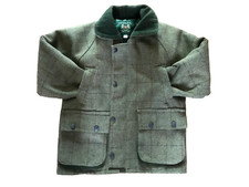 GREENBELT COUNTRY WEAR BOYS KIDS DERBY TWEED JACKET COAT IN GREEN SIZE 22 4 YEAR