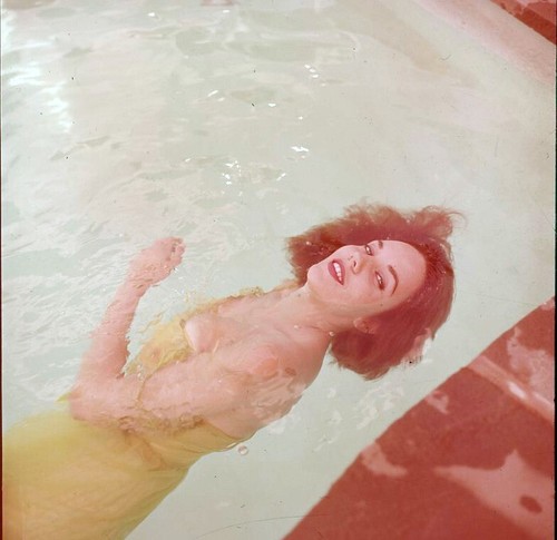 COLLEEN FARRINGTON, Playboy Playmate 1950s Nude Transparency Nightie in