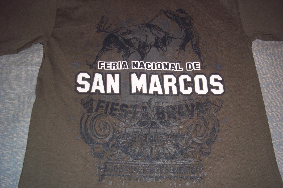 T-Shirt Feria Nacional De San Marcos – Tauromachie Aquascalientes, Marque Gildan, Taille S Homme | Occasion Très Bon État