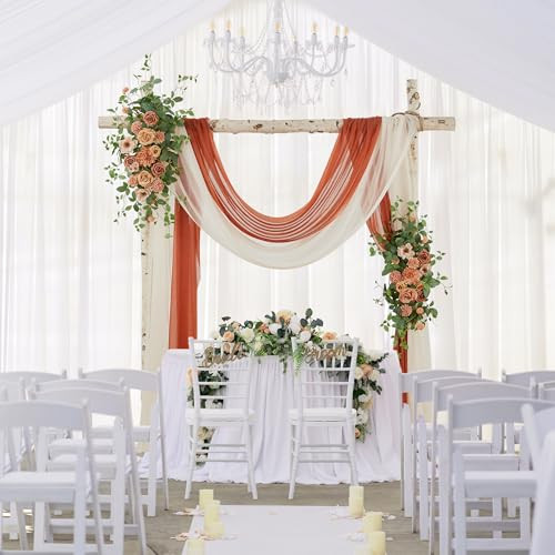 Artificial Wedding Arch Flowers Kit(Pack of 4), 2 Pcs Floral Arrangement with - Picture 5 of 8