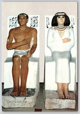 Prince Rahotep and Princess Nofert Statues Egyptian Museum Cairo Postcard