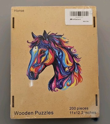 Wooden Puzzles for Adults Horse Jigsaw 200pcs 11x12.2 inches* New* 