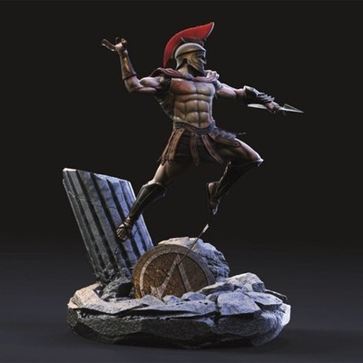 Spartans warrior 1/24 Scale Resin Figure Model Kit Unassembled Unpainted 3D Toy