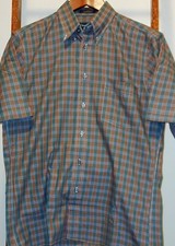 Christian Dior Monseiur Button Up Short Sleeve Pocket Men  s Size Med 15 1/2 NWOT