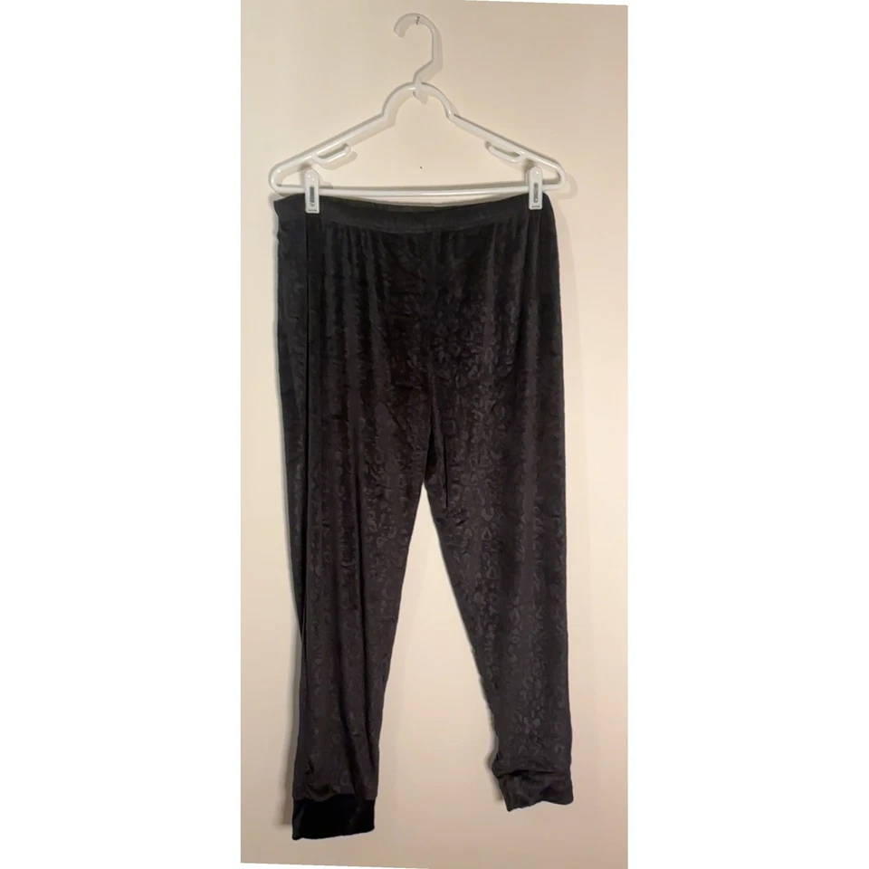 XL черный леопардовый принт гостиной комплект пижамы комплект плюс размер - Изображение 3 из 4