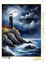 Calvendo Puzzle Lighthouse In The Moonlight | 2000 Pieces, Finished Size 35.4 ×