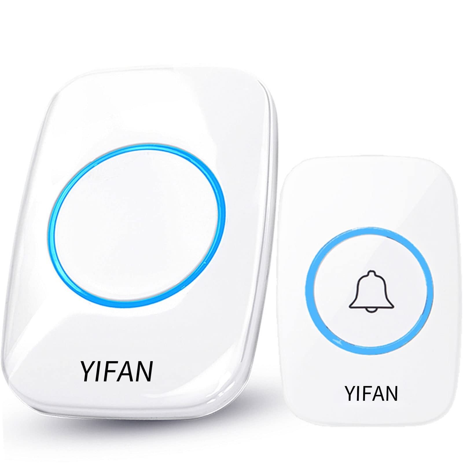 Wireless Doorbell Kit with Waterproof Button and Plug-in Receiver 1000ft Range  