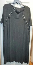 NEW Frida Mom Delivery  Nursery Gown Dark Gray w/ Pockets  Snaps One Size OSFM