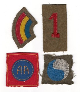 World War I & II Patches 29th Inf Div 82nd Inf Div 42nd Div Rainbow 1st Div