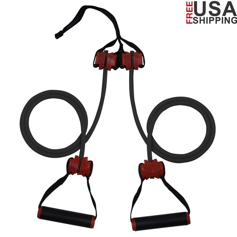 Adjustable Resistance Cable Workout Handles Strength & Flexibility Training New