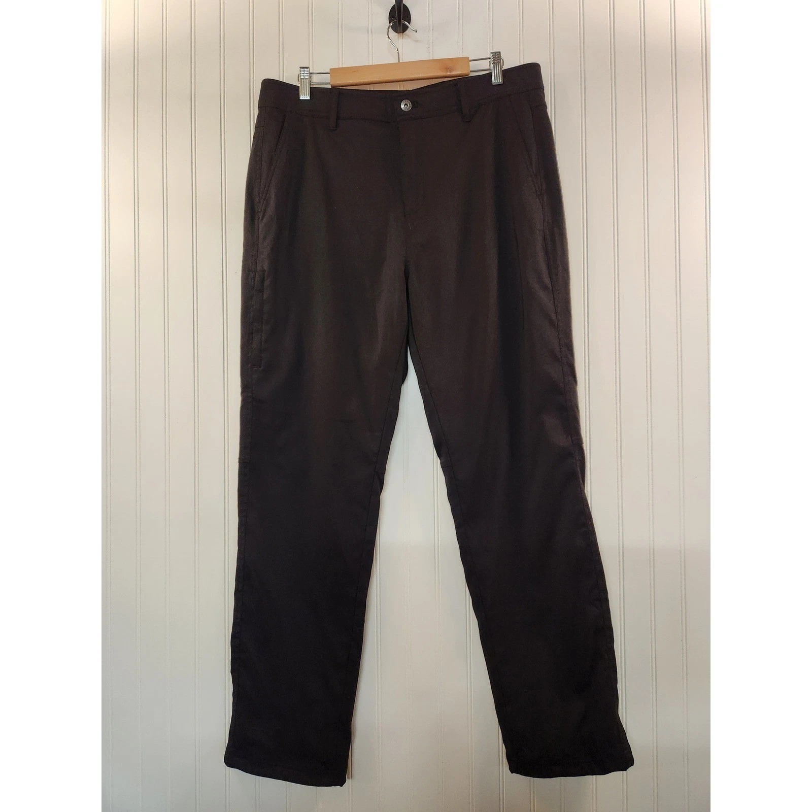 Gerry Mens Mesh Lined Outdoor Hiking Pants Black 36x34 Nylon Spandex Active