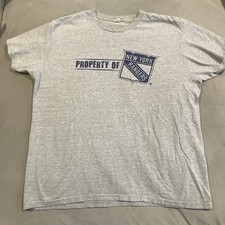 Vintage - Hanes - NEW YORK RANGERS - Property Of New York Rangers T Shirt - XL