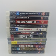 PS3 Bundle 12 Games Red Dead Redemption God of War 3 NFS WRC2 RE5 Complete 