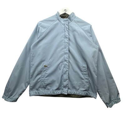 Vintage 80s Lacoste Nylon Polyester Reversible Jacket Mens Small Blue Green