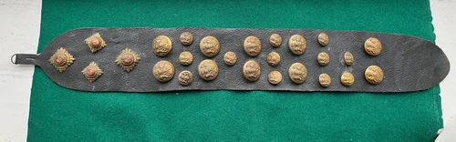 British Army Military Hate Trophy Belt-WW1 General Service Brass Buttons