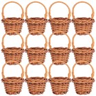 12 stücke Handheld Nachahmung Rattan Gewebt Korb Miniatur Kunststoff Lagerung
