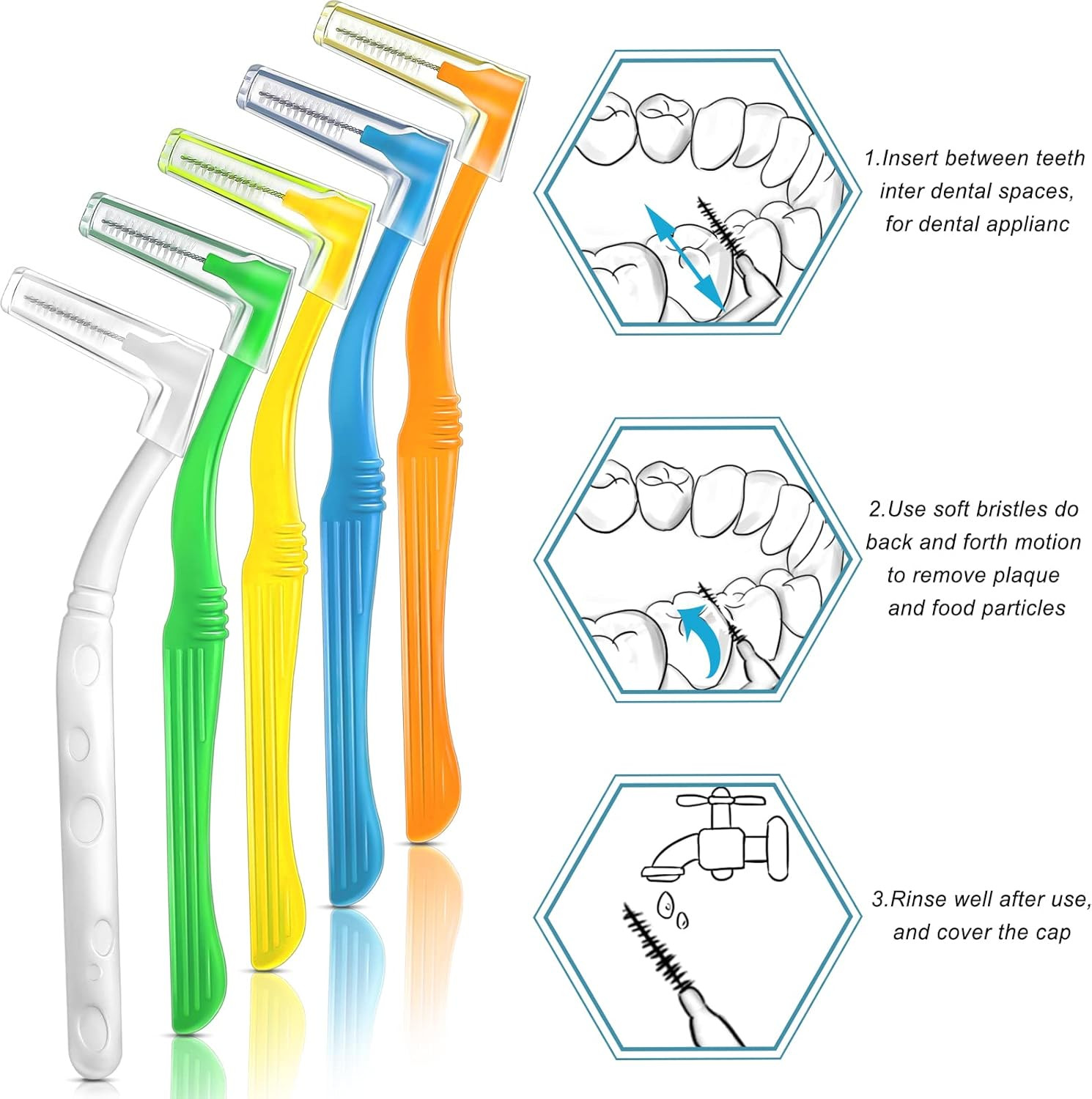 Angle Interdental Brushes Value Pack Moderate (50 Pieces)