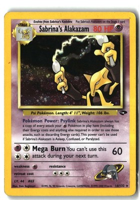 Gym Challenge #016/132 Sabrina's Alakazam | eBay